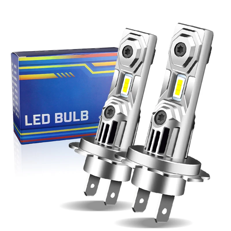 1pc/2pcs 1:1 Mini Wireless E1 H7 LED Headlight Bulb H7 High Low Beam Light Bulb Headlamp Car Lamp Auto Accessories 12V 6000K