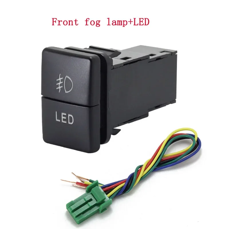 For Toyota New Models 1pc Dual Key Switch Controls Fog Light Recorder Radar Power Supply And Daytime Running Light