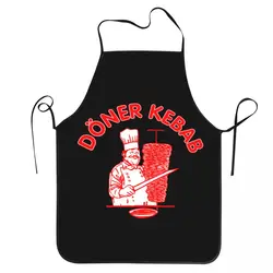Custom Funny Doner Kebab Aprons Women Men Adult Unisex Kitchen Chef Bib Tablier Cuisine Cooking Baking Gardening