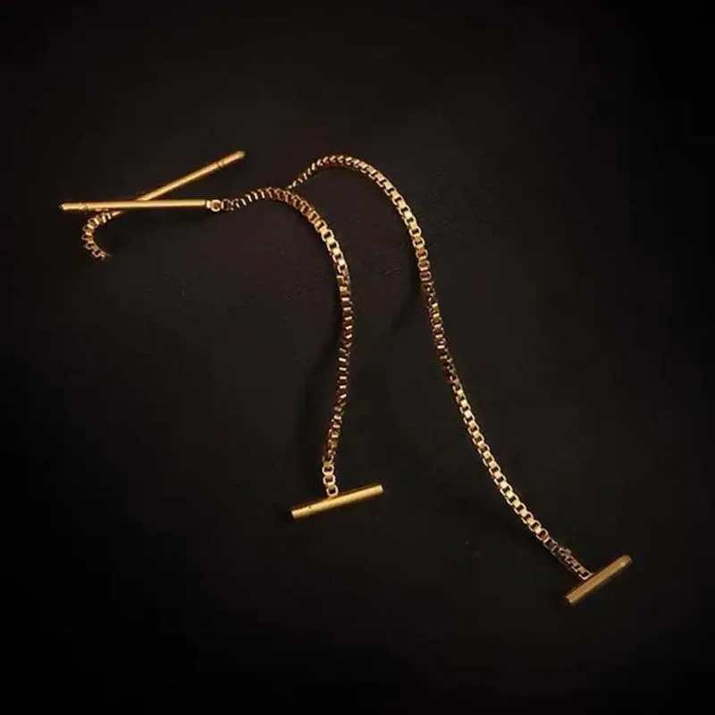 Women's Minimalist Silver Long Tassel Chain Statement Earrings