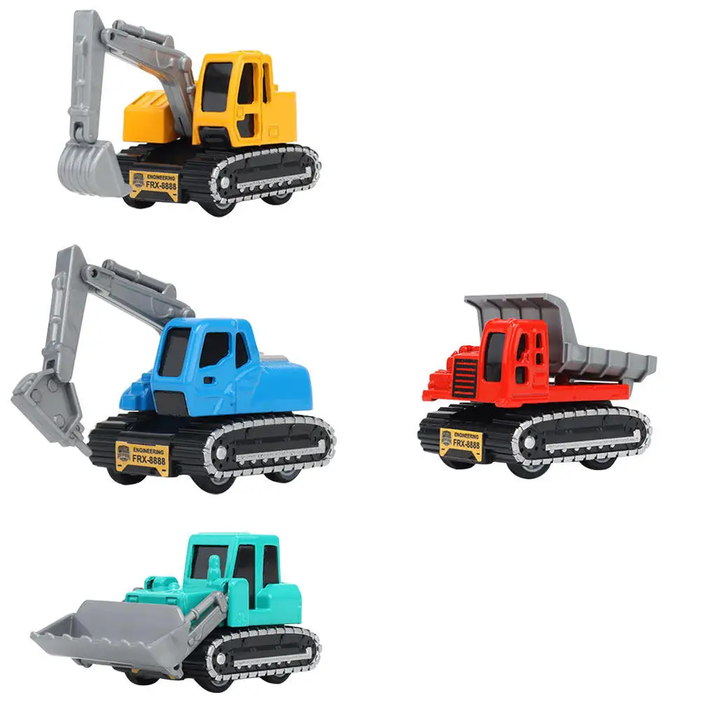 

4Pcs Alloy Engineering Car Pull-Back Vehicle No Battery Required for Kids Toddlers Easter Party Favor Birthday Christmas Gift