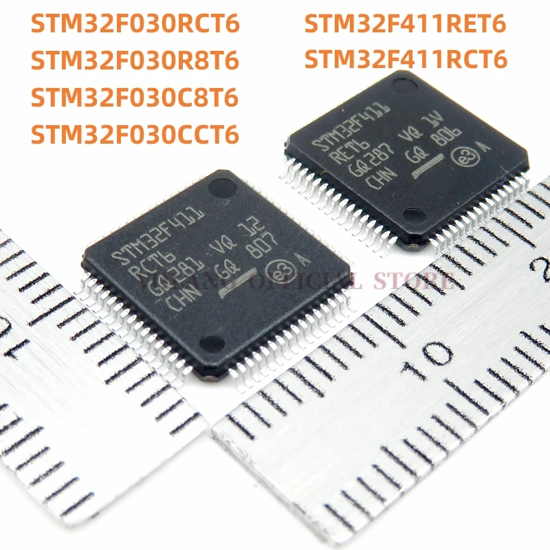 ARM Cortex-M0 48MHz STM32F411RET6 STM32F411RCT6 LQFP STM32F030RCT6 STM32F030R8T6 STM32F030C8T6 STM32F030CCT6 Microcontroller IC