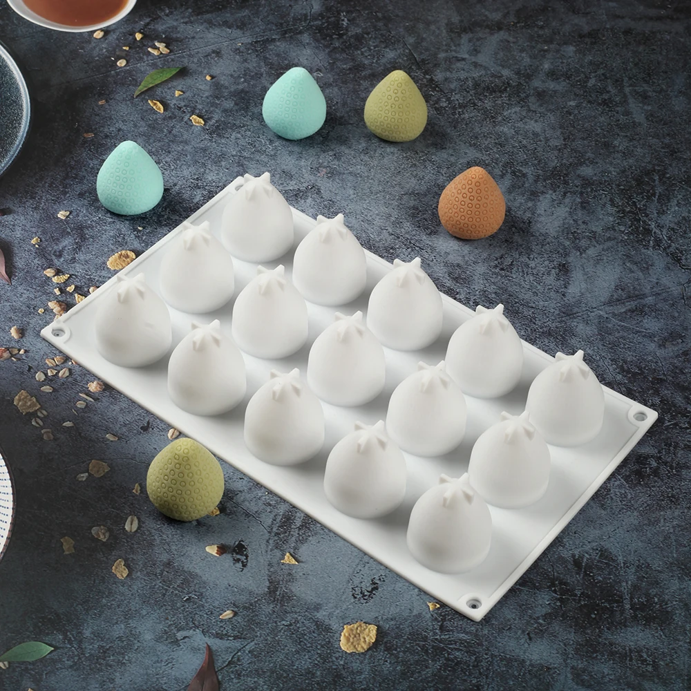 3d erdbeer förmige Fondant Mousse Kuchen form DIY Schokolade Silikon form Backwerk zeuge Käsekuchen Süßigkeiten Kuchen Dekorations werkzeuge