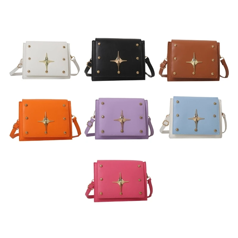 

Fashion Shoulder Bag Crossbody Bag Armpit Bag for Women Girl Versatile Underarm Bag Rivet Small Square Bag PU Trendy Bag