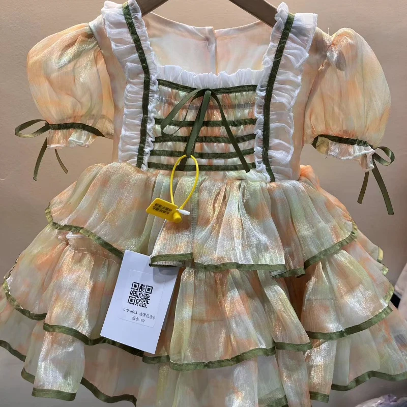 

Ins Summer New Arrivals Baby Cotton Fashion Sweet Cake Dress Flower Girl Dresses for Weddings Girls Boutique Eid Dress