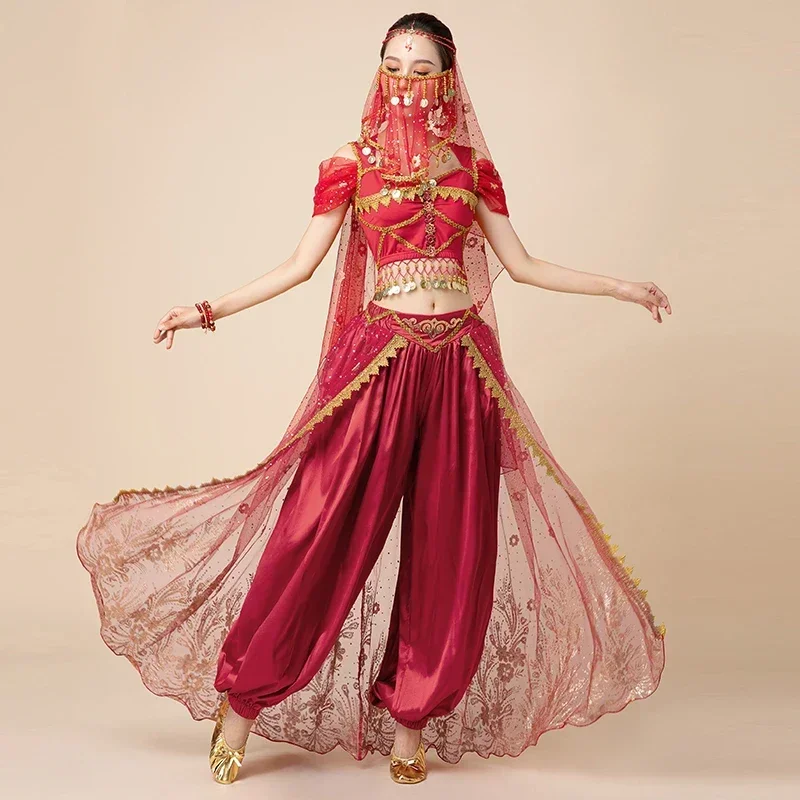 

Festival Arabian Princess Costumes Indian Dance Belly Dance Clothing Bollywood Jasmine Costume Cosplay Princess Fancy Outfit