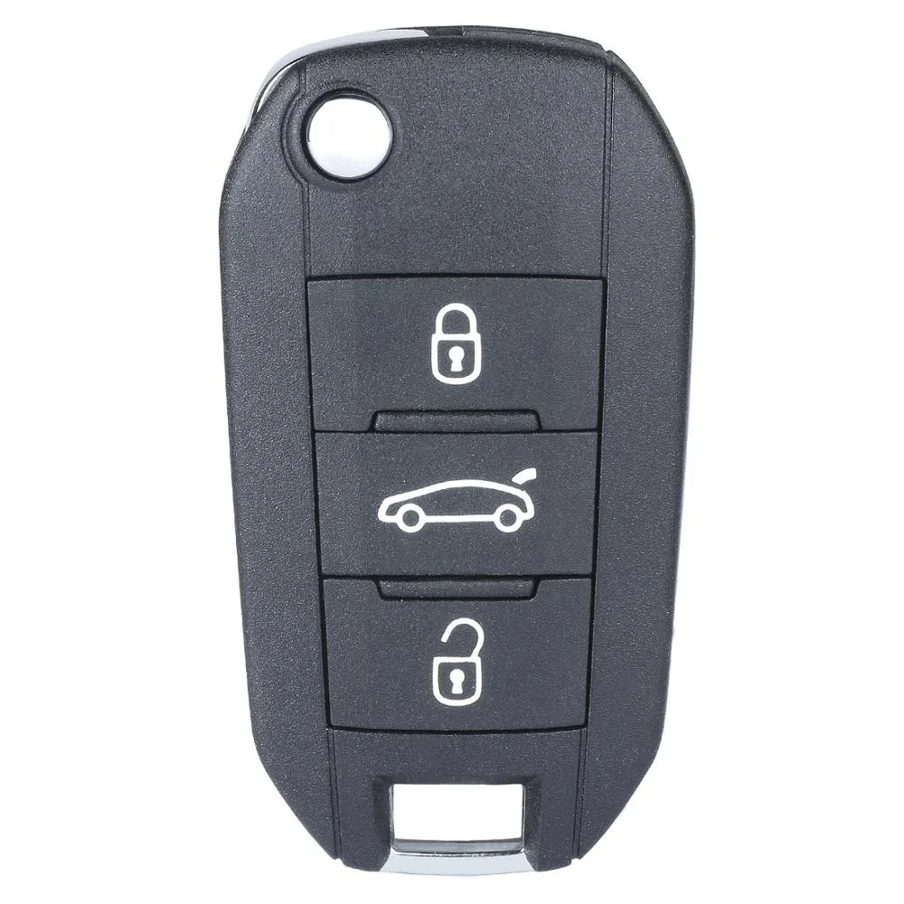 KEYECU 3 Buttons Case for Peugeot 208 2008 301 308 508 5008 RCZ for Citroen C-Elysee C4-Cactus Auto Flip Remote Key Fob Shell