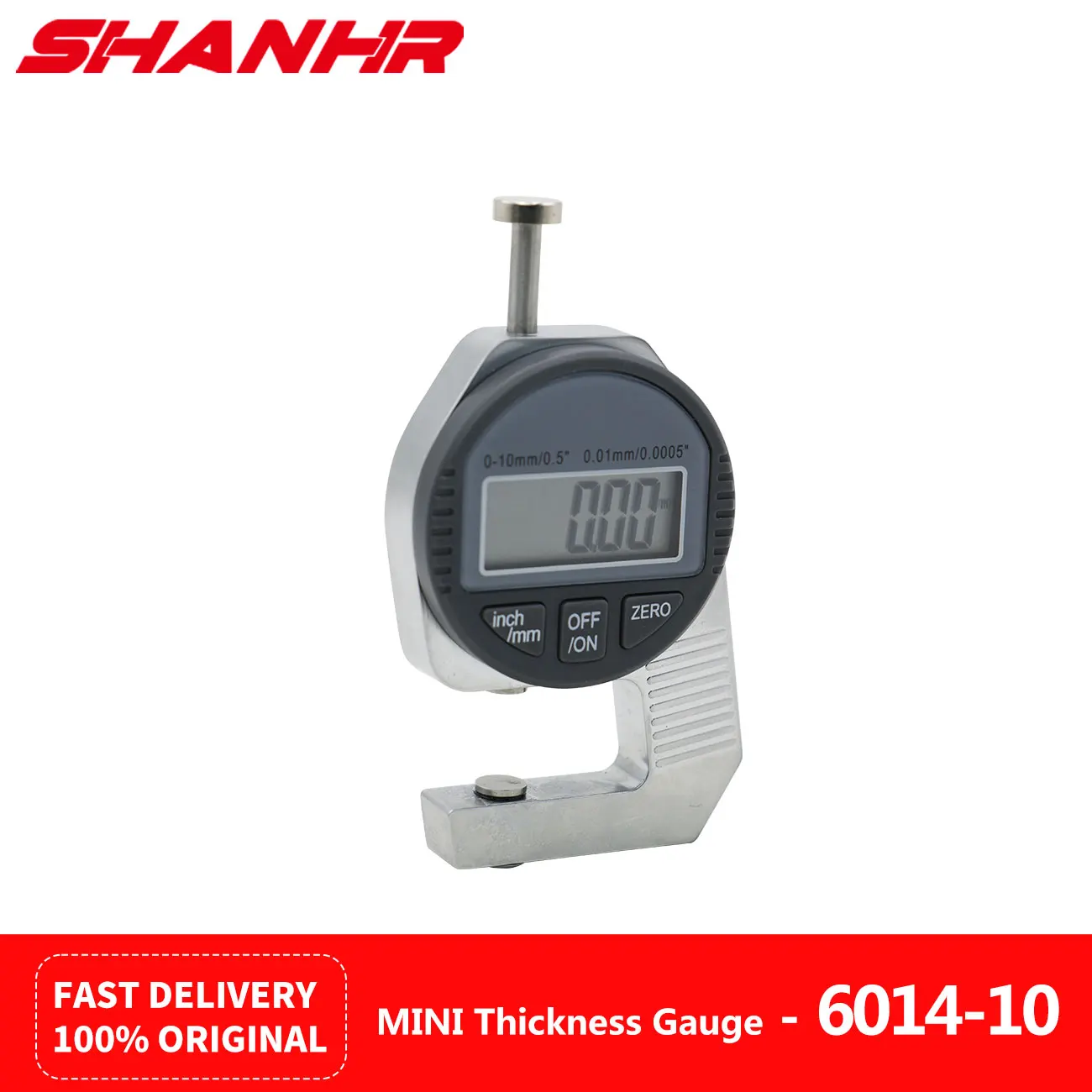 SHANHR LCD Electronic Thickness Gauge 0.01mm Digital Thickness Gauge 0-12.7 mm