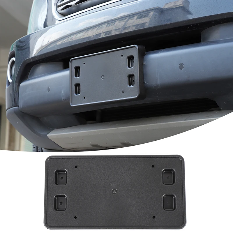 

Для Land Rover Discovery 4 LR4 2010-2016 ABS черный автомобильный передний бампер кронштейн номерного знака аксессуары для модификации внешней части автомобиля