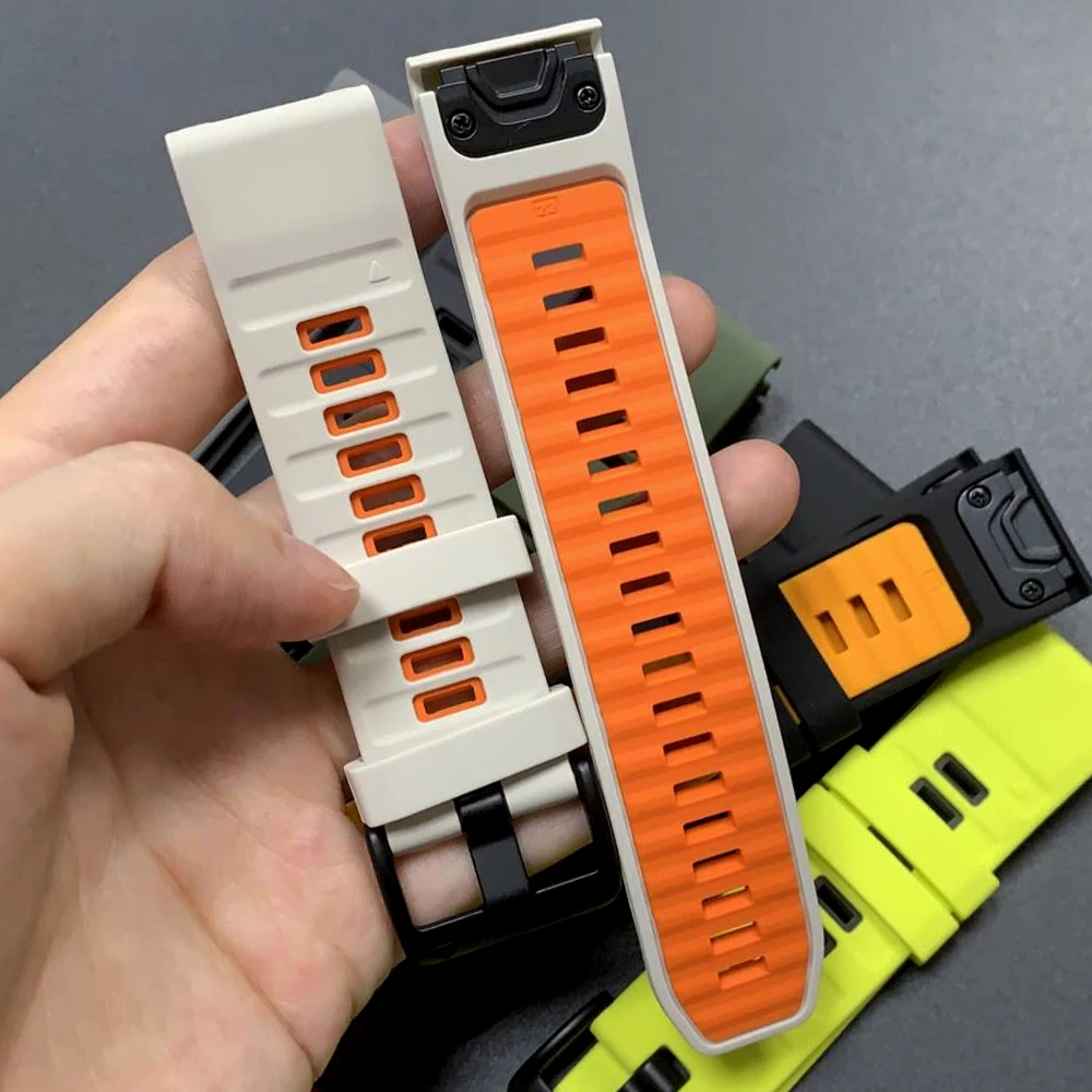 QuickFit Silicone Watch Band For Garmin Fenix 8 PRO 8x 8 E 7 7X/Forerunner 970/Epix Pro/Enduro 3 Tactix 8 26mm 22mm Sports Strap