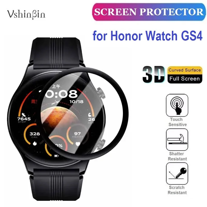 100PCS 3D Edge Soft Screen Protector for Honor Watch GS4 Smartwatch Full Cover PMMA Anti-scratch Protective Film