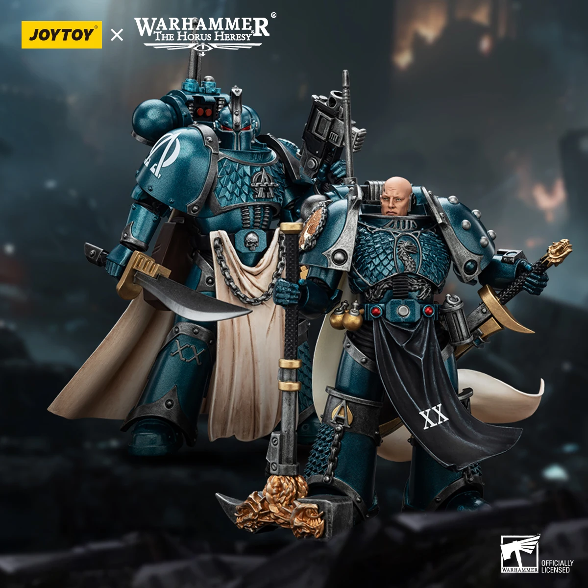 

JOYTOY Warhammer The Horus Heresy 1: 18 Alpha Legion Legion Praetor with Power Sword and Harrowmaster Armillus Dynat