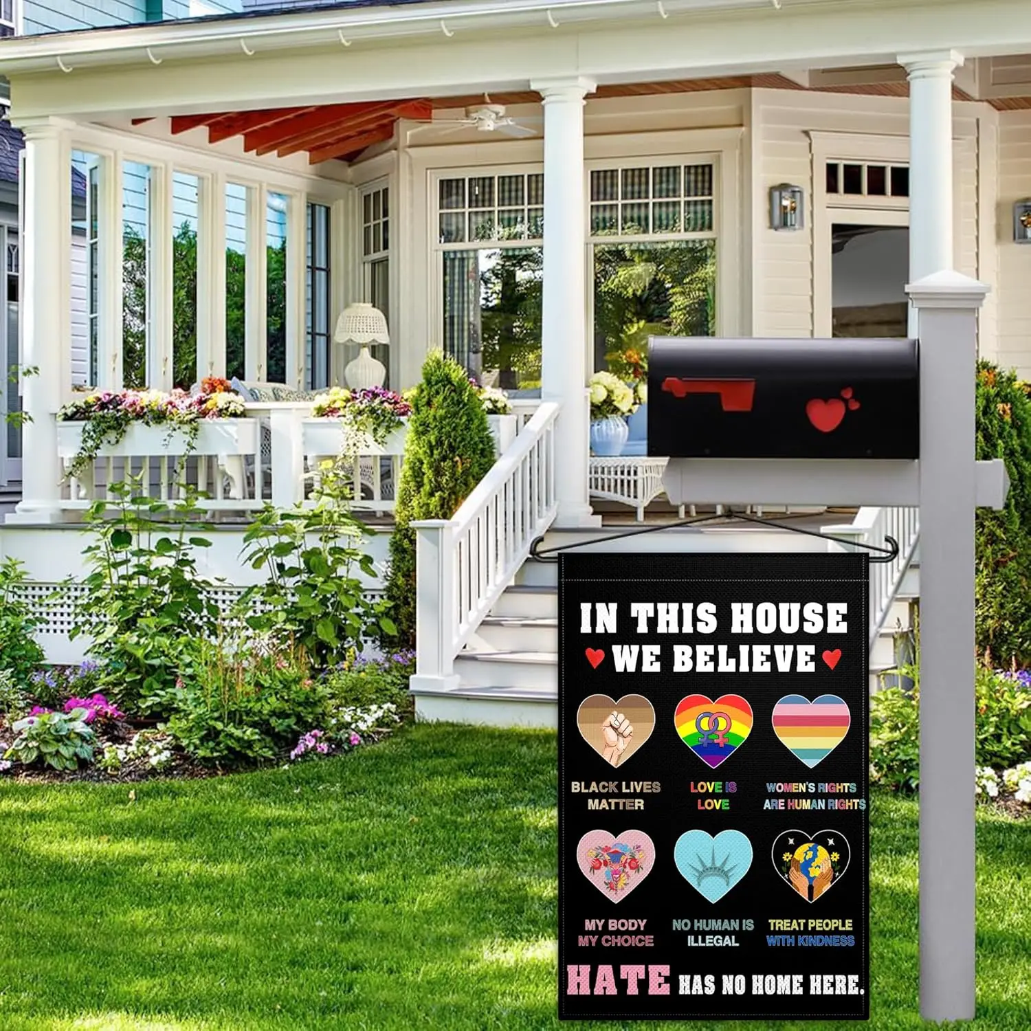 Be The Change You Wish To See In The World Garden Flags for Outside 12x18 Inch Pride Kindness Garden Flag Vertical Double Si hhz