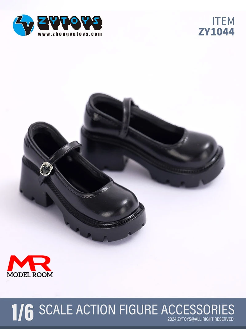 ZYTOYS ZY1044 ZY1041 ZY1030 1/6 School Girl Black Leather JK Uniform Shoes Model  Fit 12\'\' Female Soldier Action Figure Body