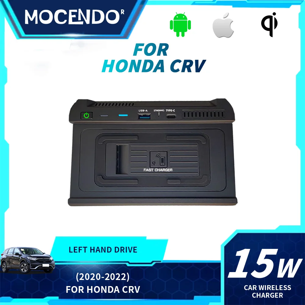 

Беспроводное автомобильное зарядное устройство для Honda CR-V 2020-2022, универсальный держатель для телефона, совместимый с Xiaomi и iPhone