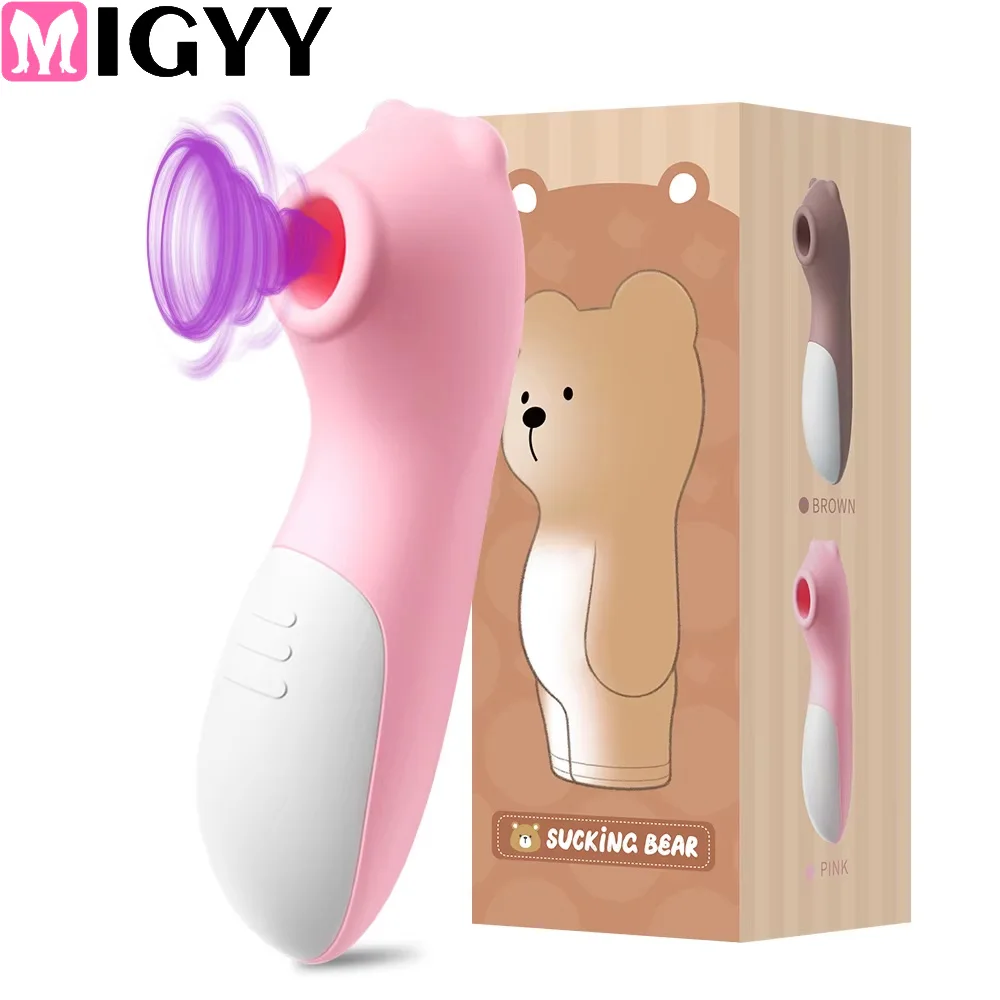 Powerful Clit Sucker Vibrator Tongue Vibrating Nipple Sucking Blowjob Clitoris Stimulator Sex Toys For Women Masturbators