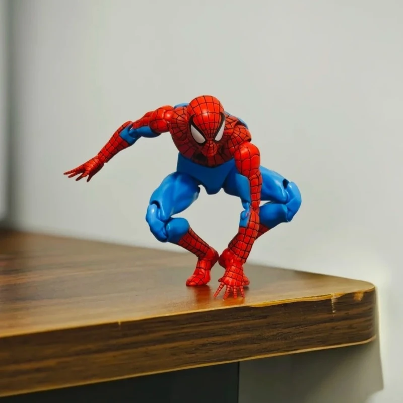 Mafex185 Action Figure Anime Spider-Man Ko, Kit Modello Ornamentale da Scrivania, Giocattolo da Collezione, Action Figure Articolata, Regalo Sorpresa per Uomo