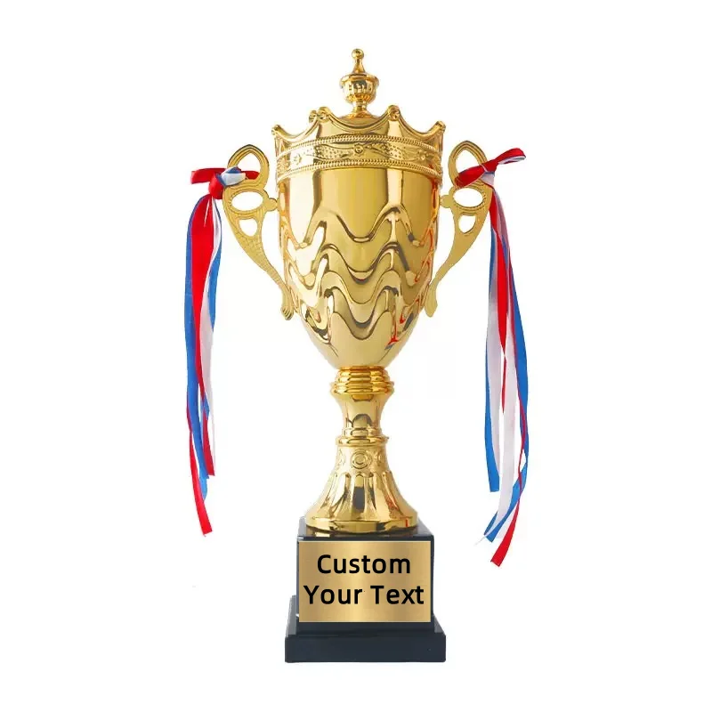 Customizable Large Gold Metal Trophy Cup,Personalized Trophies,Gold Award for Sports,Champion Trophy,Football Trophy for Gift