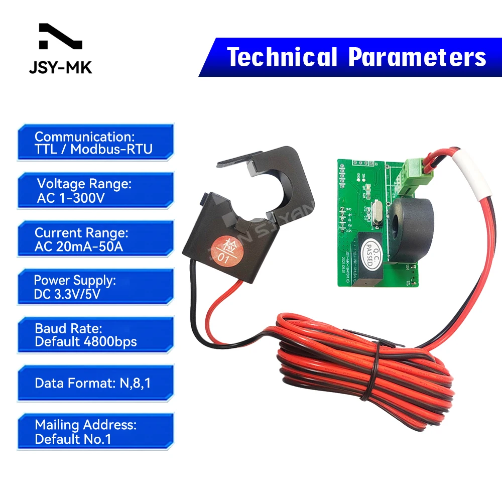 JSY-MK-194T AC Power Meter Module Single Phase TTL Modbus-RTU Communication Bi-directional Metering Module