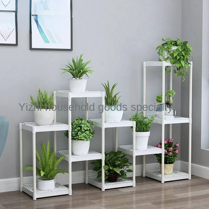 Multilayer Balcony Terrace Flower Storage Shelf Special Window Frame Plant Stand Multipot Indoor Rack Aesthetic Display Space