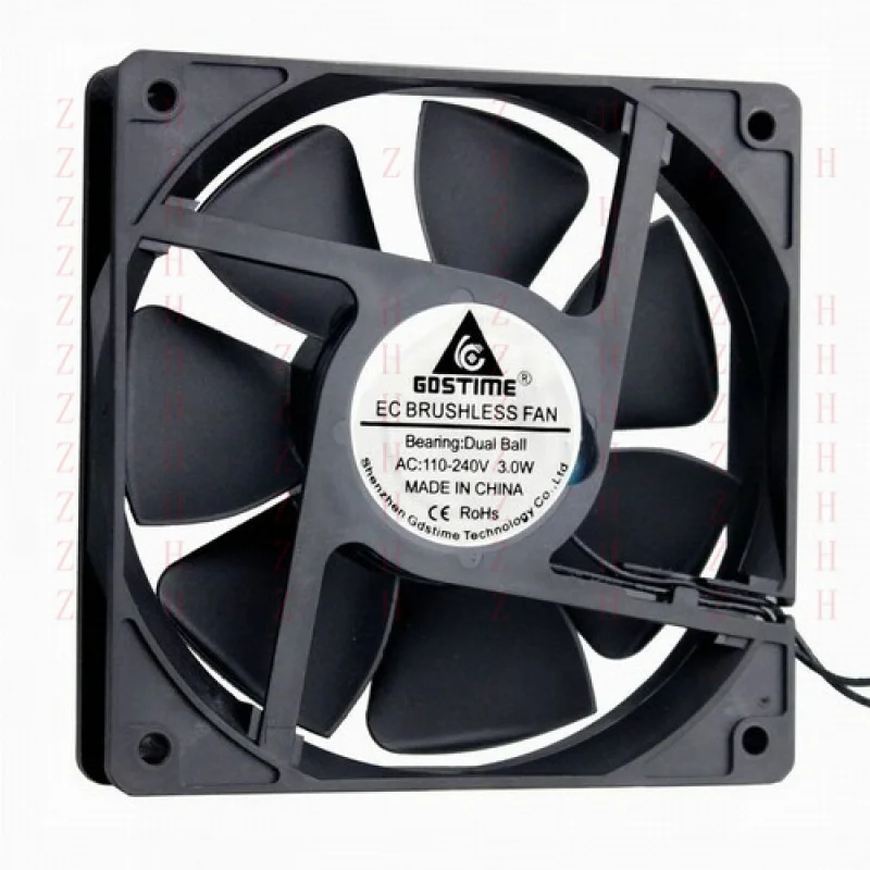 XXZ  FOR  EC110V-240V 3.0W 2700 rpm 12025 12CM 2 lines Double ball bearing axial fan