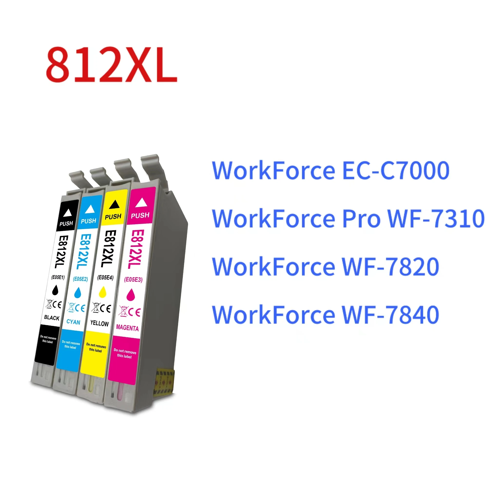 T812XL ink cartridge 812XL 812XXL Compatible Ink Cartridge for Epson WorkForce EC-C7000 Pro WF-7310 WF-7820 WF-7840