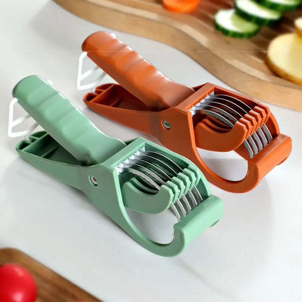 

Stainless steel Manual Fruit Slicer Non-slip Handle Comfortable Grip Vegetable Chopper Rust-proof Hanging Hook