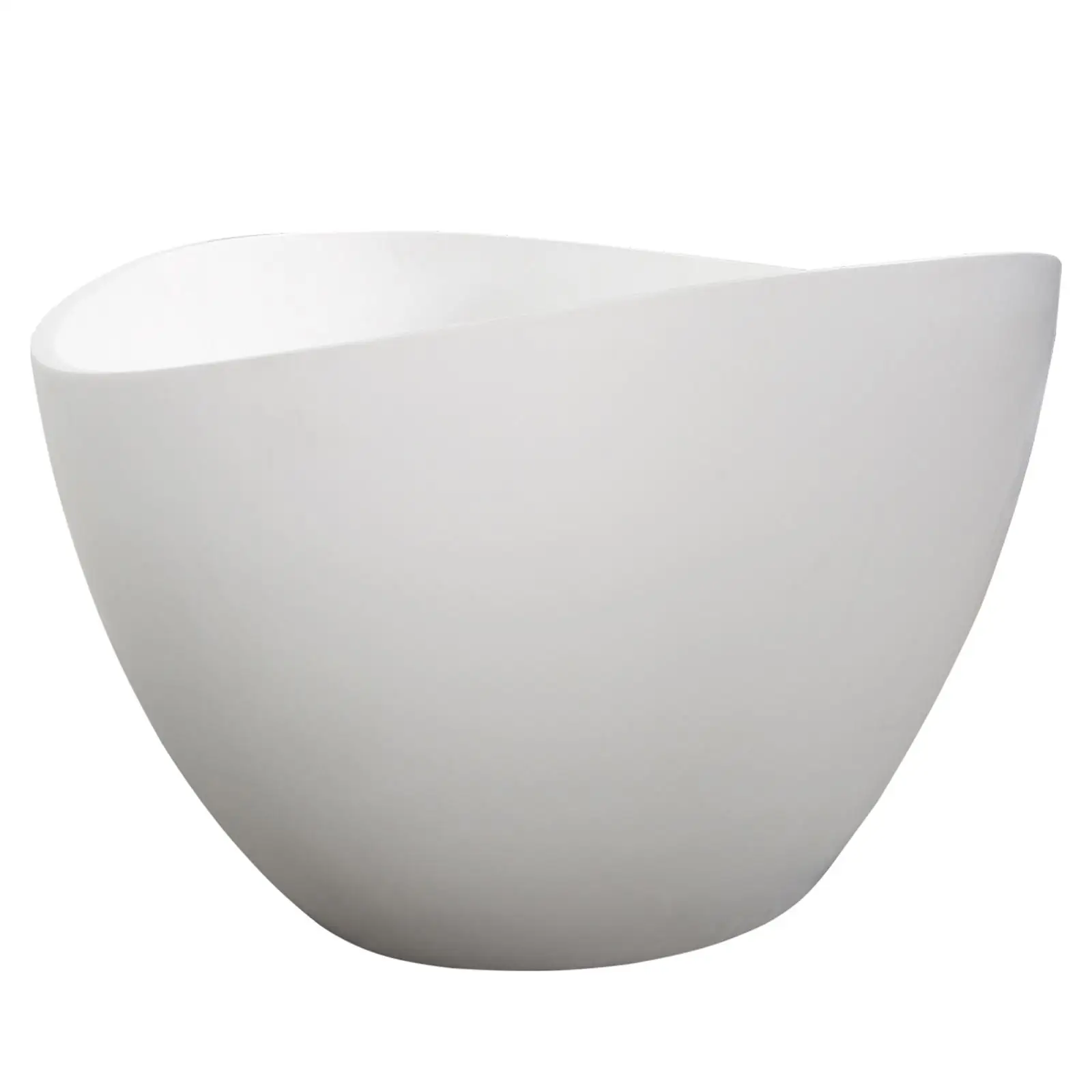 حوض استحمام ذو سطح صلب قائم بذاته مقاس 63 بوصة، راتنج حجري