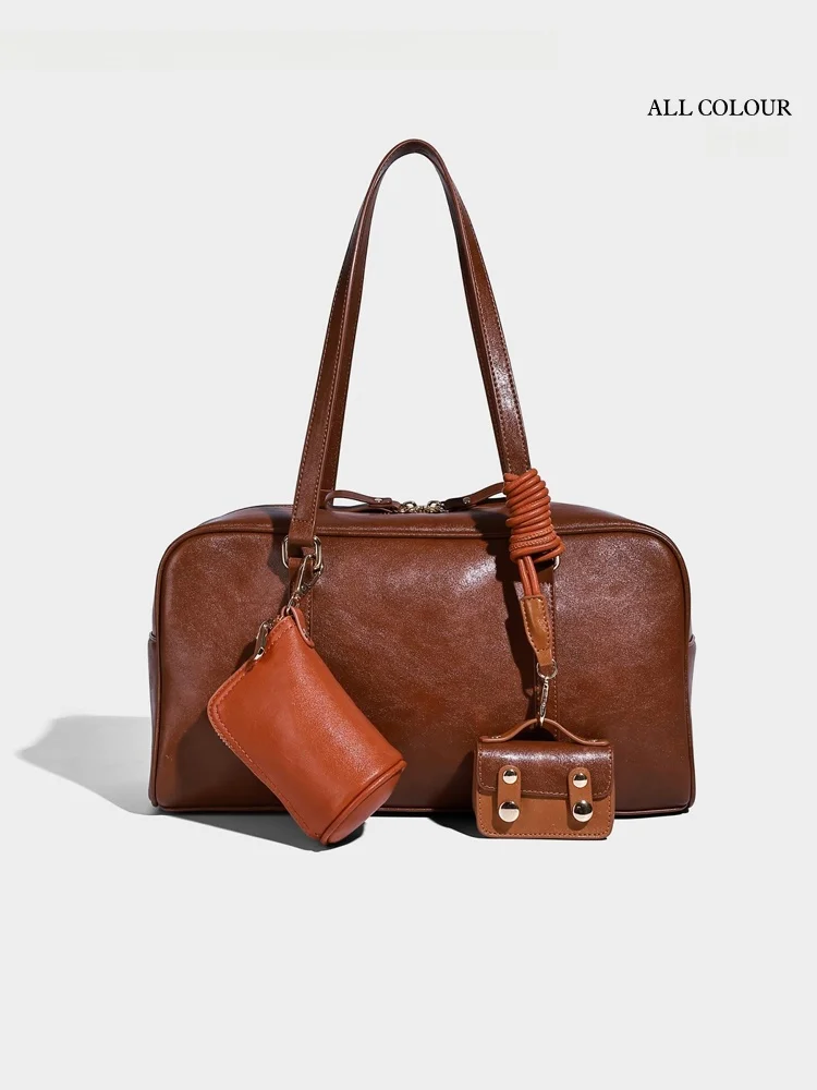 

UR Luxury Handheld Boston Bag Women's 2025 New Winter Large Capaci Commuting Single oulder Underarm Bag Faionable Commu...