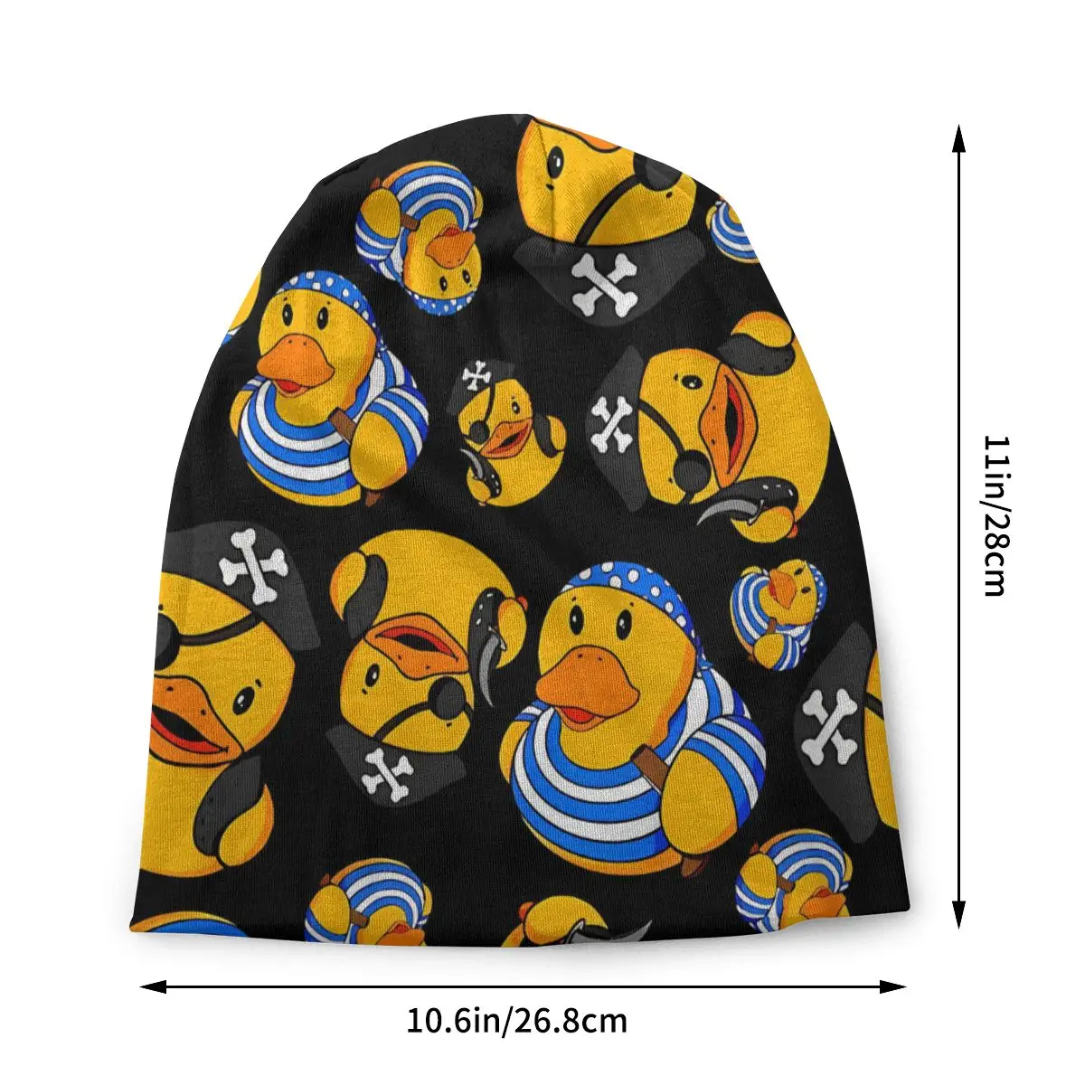 Rubber Duck Skullies Beanies Autumn Spring Hats Pirate Rubber Ducks Thin Bonnet Hipster Caps Men Women's Earmuffs