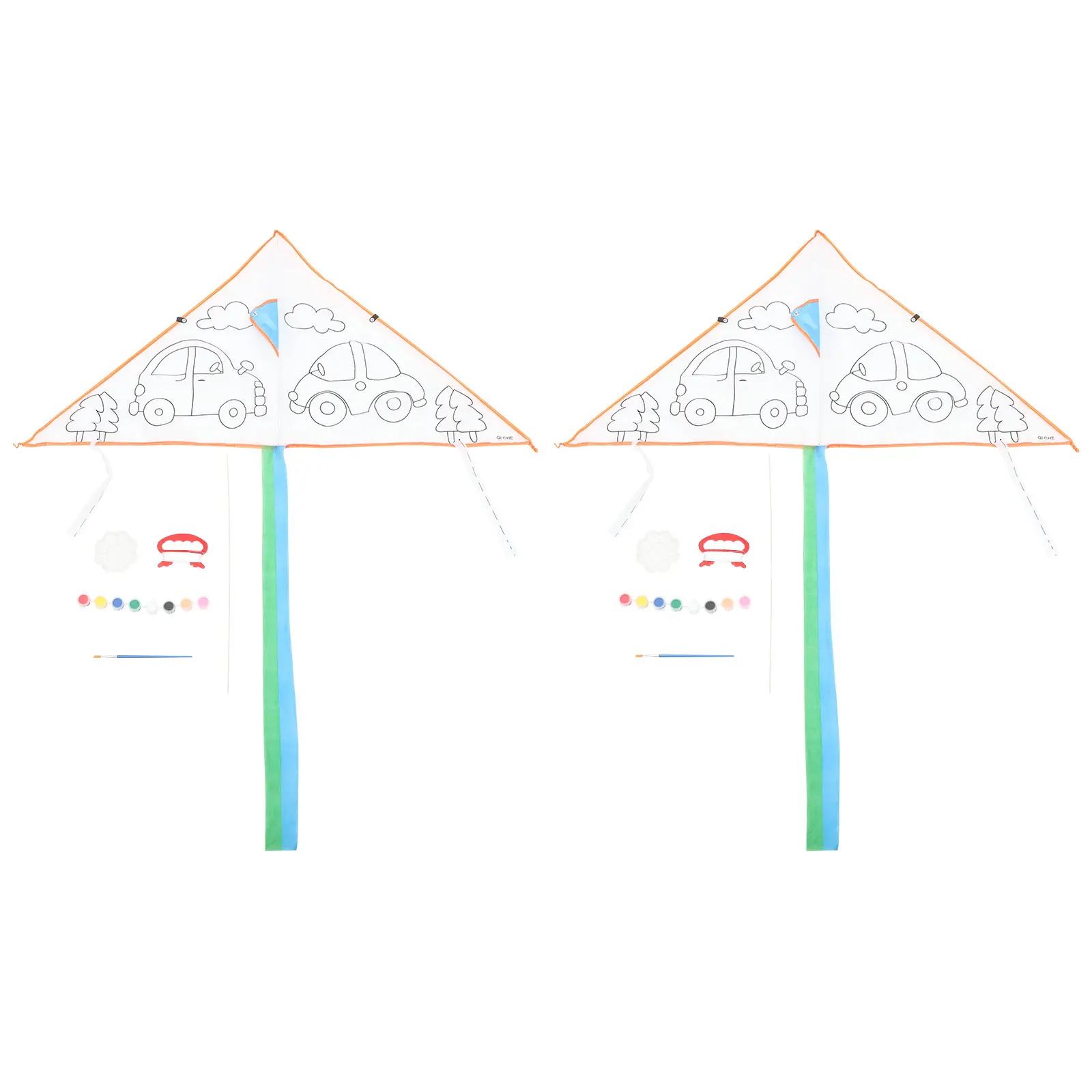 2 conjuntos diy pipas em branco crianças arte pintura graffiti criativo educacional atividade ao ar livre playtime crianças kit de colorir subindo