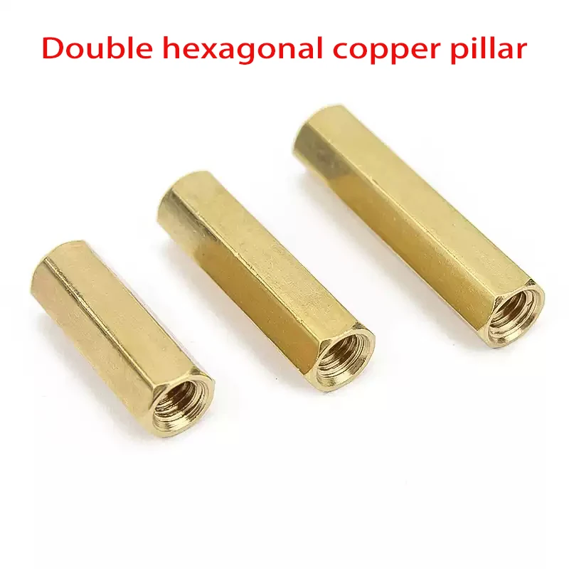 

Double Pass Hex Brass Female Standoff Pillar Stud Mount Spacer Hexagon PCB Motherboard Nut HollowM2 M2.5 M3 M4