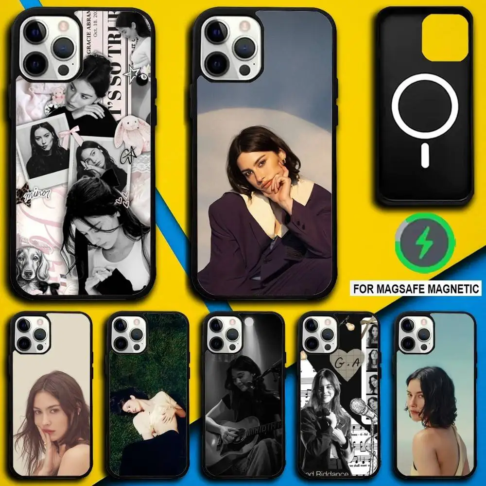 

G-Gracie Abrams Risk Phone Case For iPhone 17,16,15,14,13,12,11,Pro,Max,Plus,Mini,SE4,E Magnetic Magsafe Wireless Charging