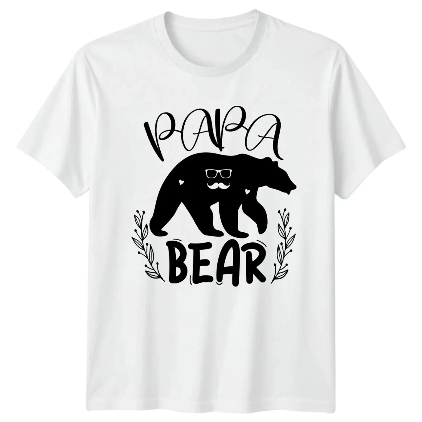 Papa Bear Father's Day Men's T Shirt Dad Grandpa Image 1 of 4 vintage Washed Top For Everyday Wear Stretched homme Slightly