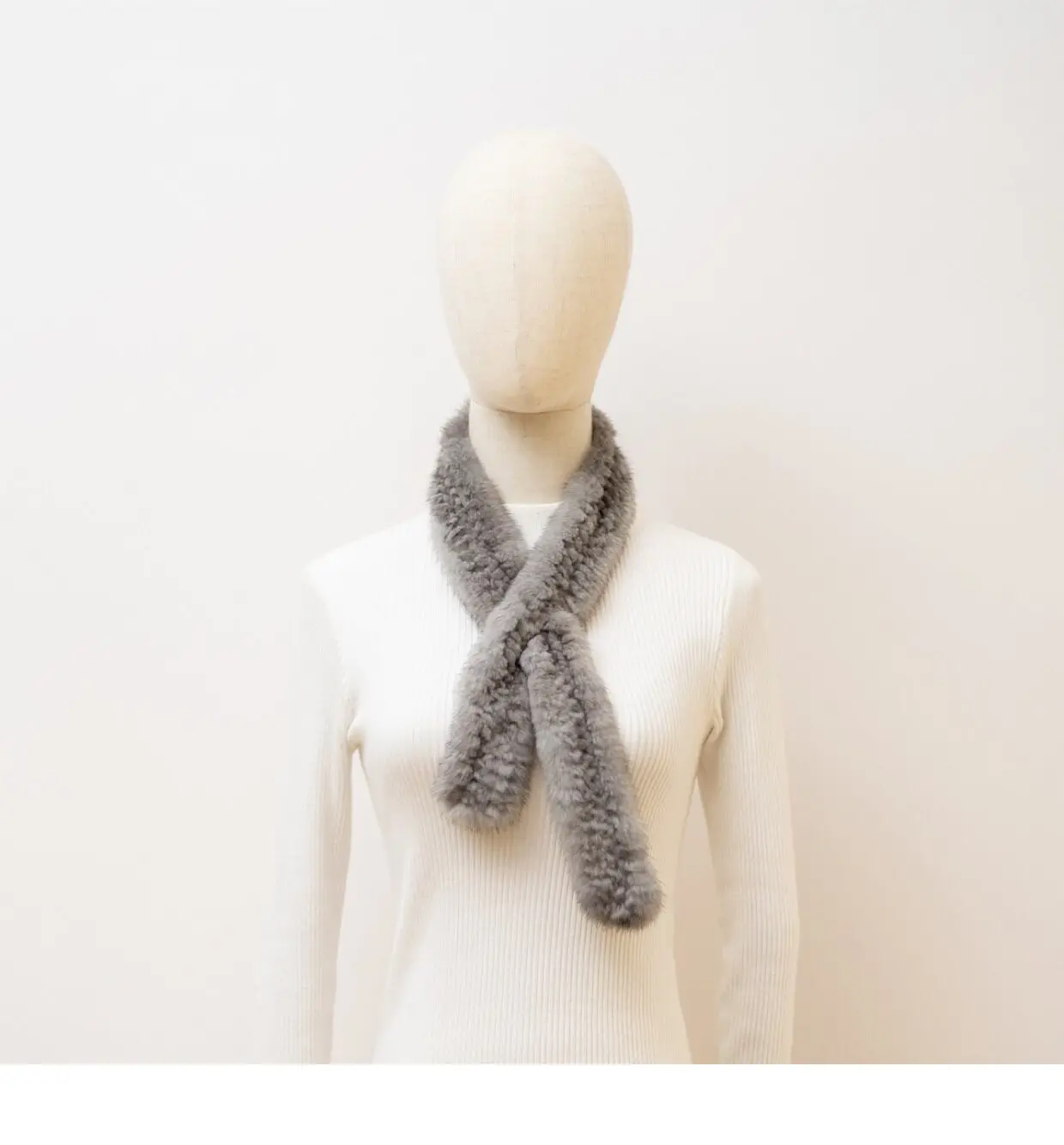 Importierter Echter Nerzpelz-Schal für Damen Winter Dekorativer Alltags-Eleganz-Flauschiger Kragen Modisches Accessoire – Detail 14