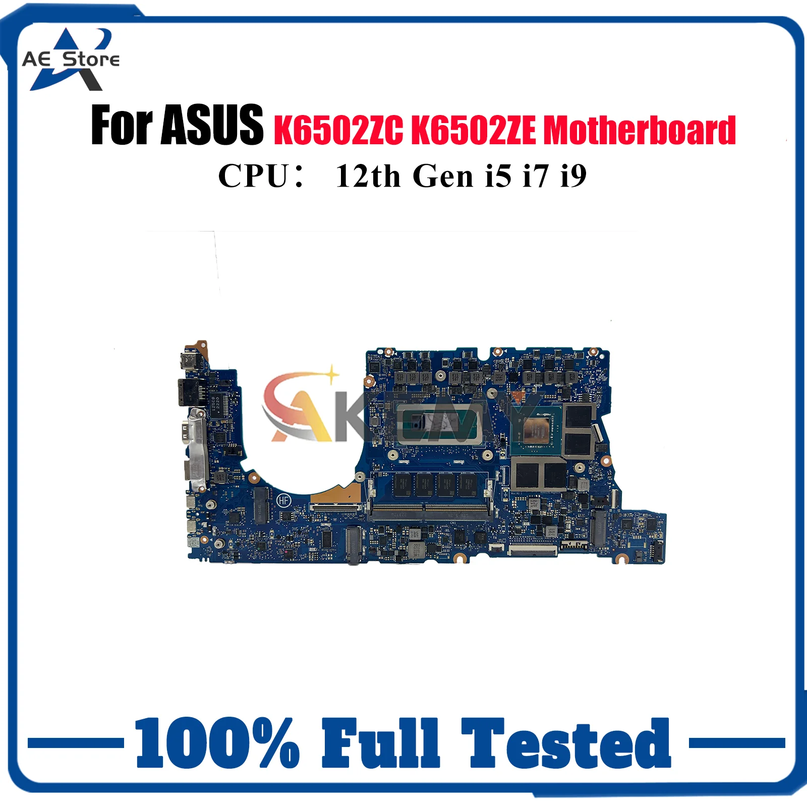 

K6502ZC Материнская плата для ноутбука ASUS TUF Gaming K6502Z K6502ZE K6502ZC Материнская плата с процессором 12-го поколения i5 i7 i9 100% тест, быстрая доставка