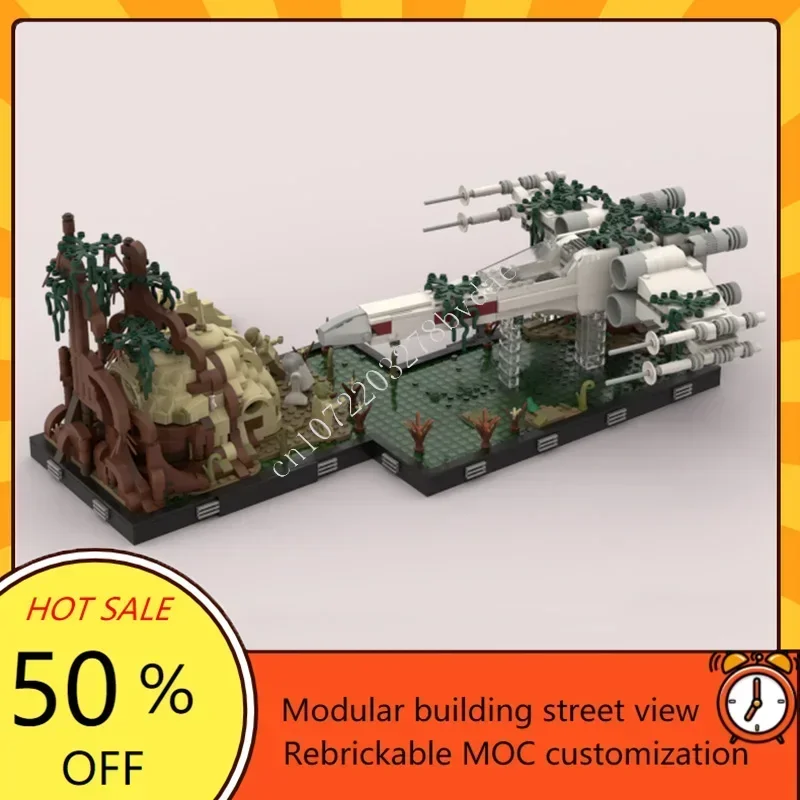 2098PCS SW - Yoda's Size Matter Not Space War Military MOC SpaceShip Battle Model Custom Puzzles Architecture DIY Model Toy Gift