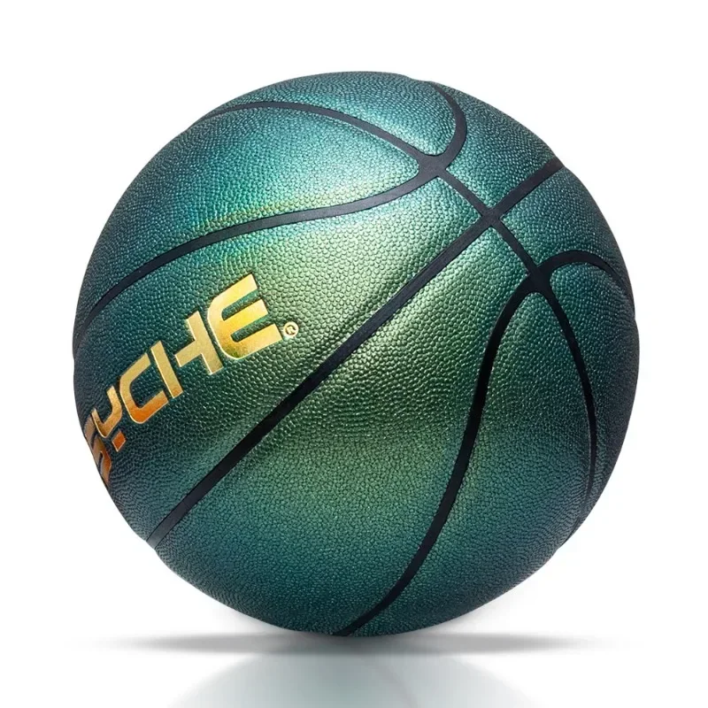 لا. 7 لعبة تدريب كرة السلة PU عالية الجودة للبالغين، كرة سلة كرة سلة مقاومة للاهتراء باللون الأخضر اللؤلؤي