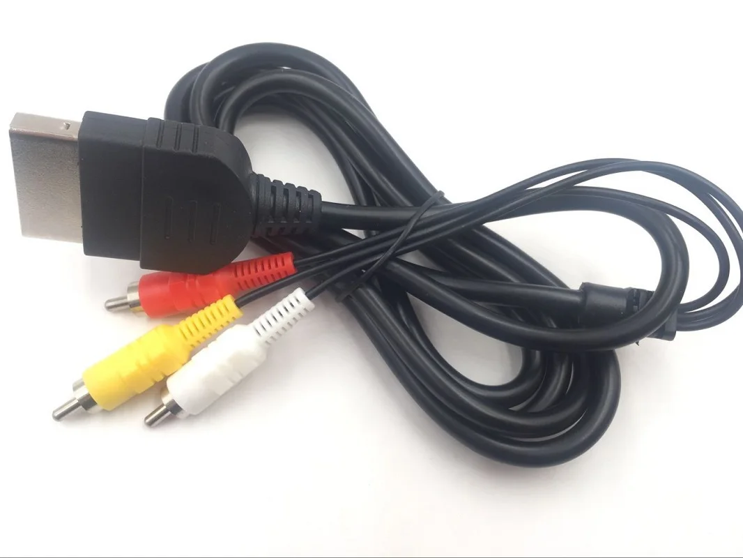 10 sztuk dla Adapter kablowy kompozytowego XBOX AV Audio wideo kabel RCA złącza