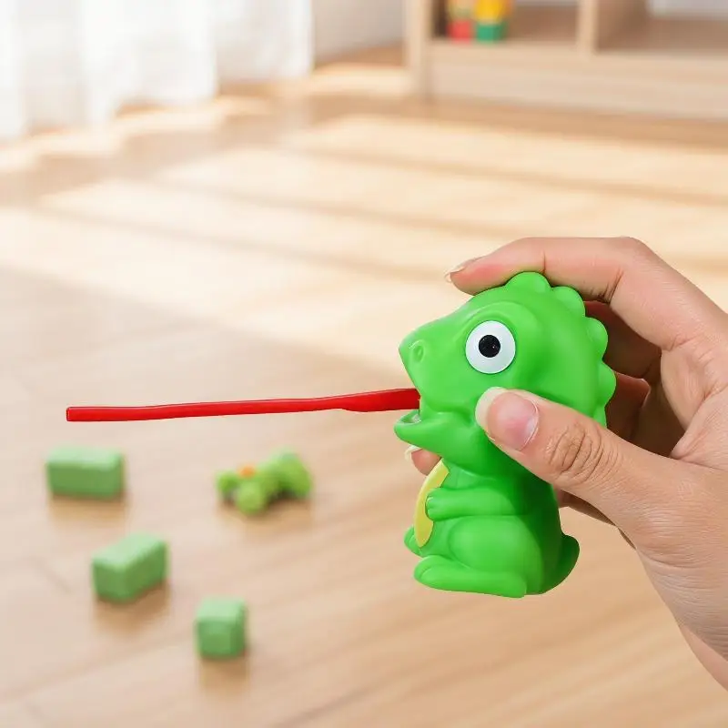 

Creative Fidget Decompression Pinch Toy Frog Dinosaur Sticking Tongue Out Relieve Stress Children Fun Squeeze Interactive Toys