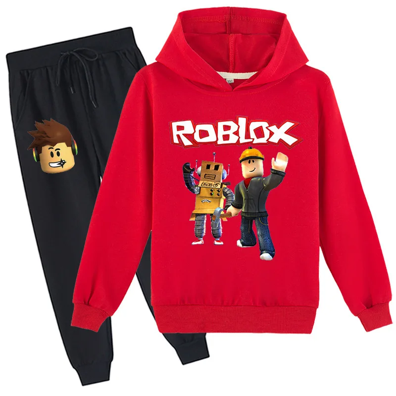 حار ROBLOX لعبة البلوز البدلة هوديس + السراويل العصرية طباعة هوديي Sweatpants مجموعة الفتيان والفتيات هدايا عيد الميلاد #3