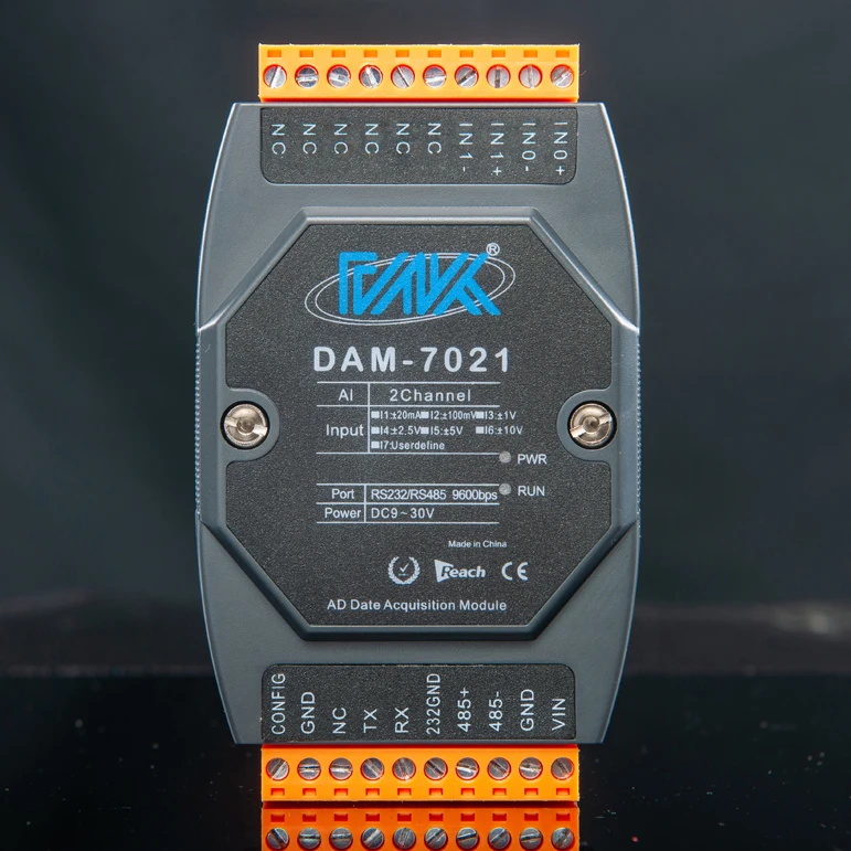 Two-channel 4-20 MA signal conversion AI analog input module modbusrtu intelligent RS485 acquisition 7021