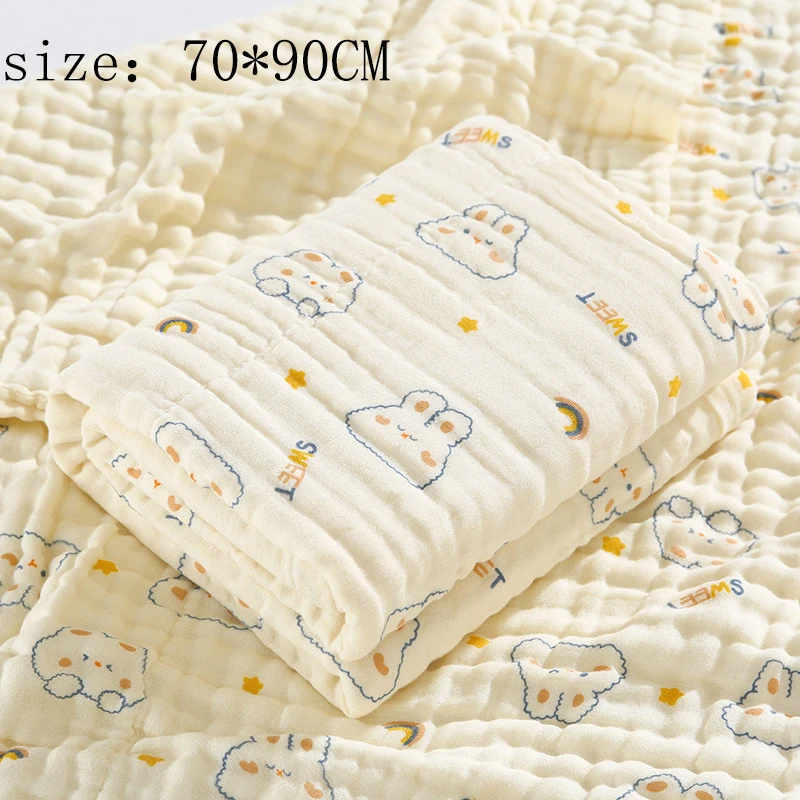 Newborn baby bath towel six layer pure cotton gauze bath towel Class A soft children\'s blanket absorbent newborn baby blanket