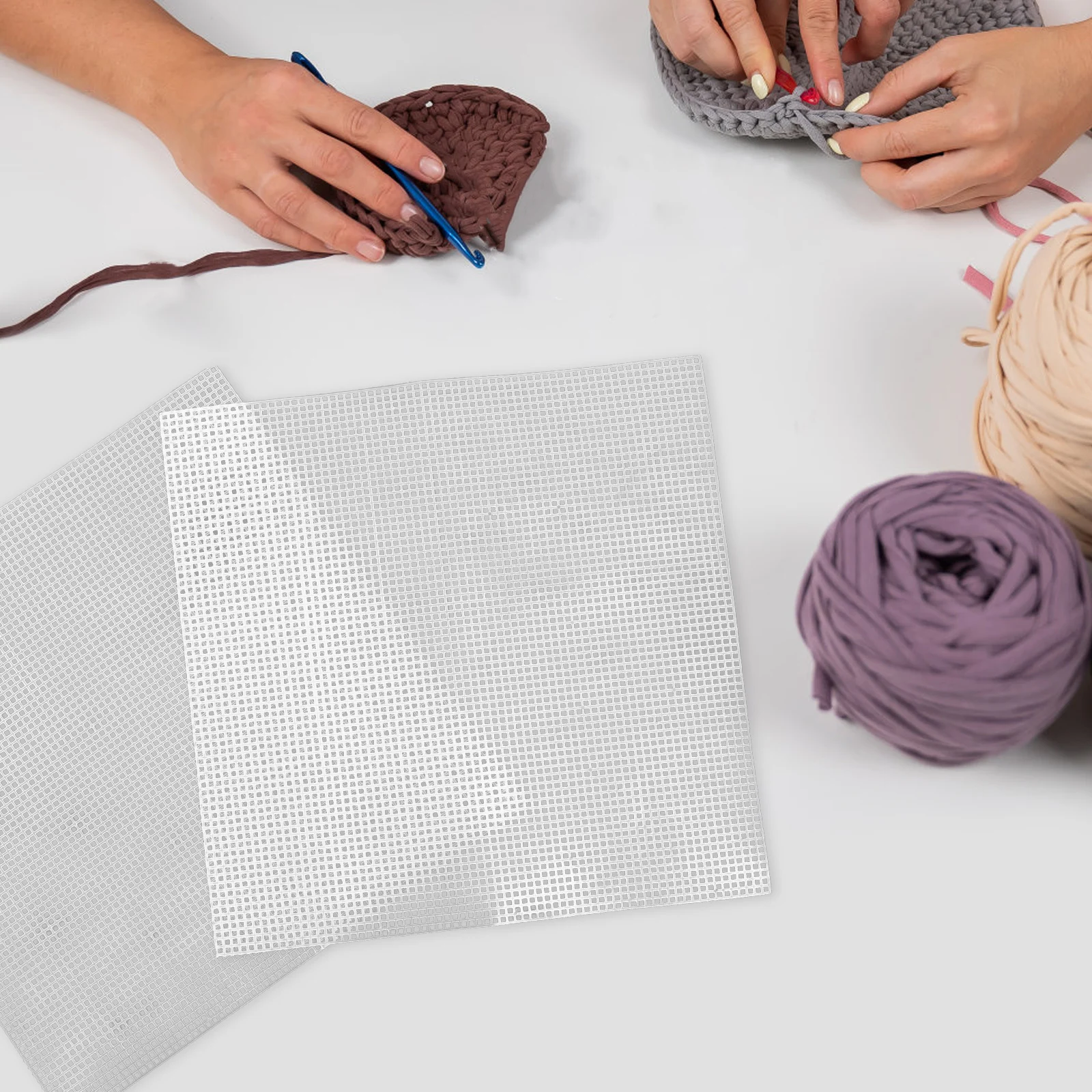 

5pcs Plastic Mesh Sheets For Bag Making Diy Craft Embroidery Grid Sheets Sewing Canvas Stitching Material Tool Kit