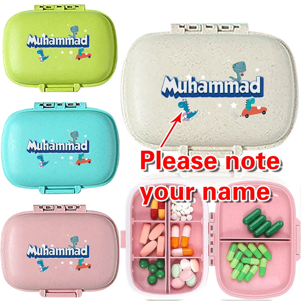 شخصية مخصصة اسم صندوق دواء صيدلية الطوارئ صندوق تخزين دواء الأسرة المحمولة السفر حبوب منع الحمل