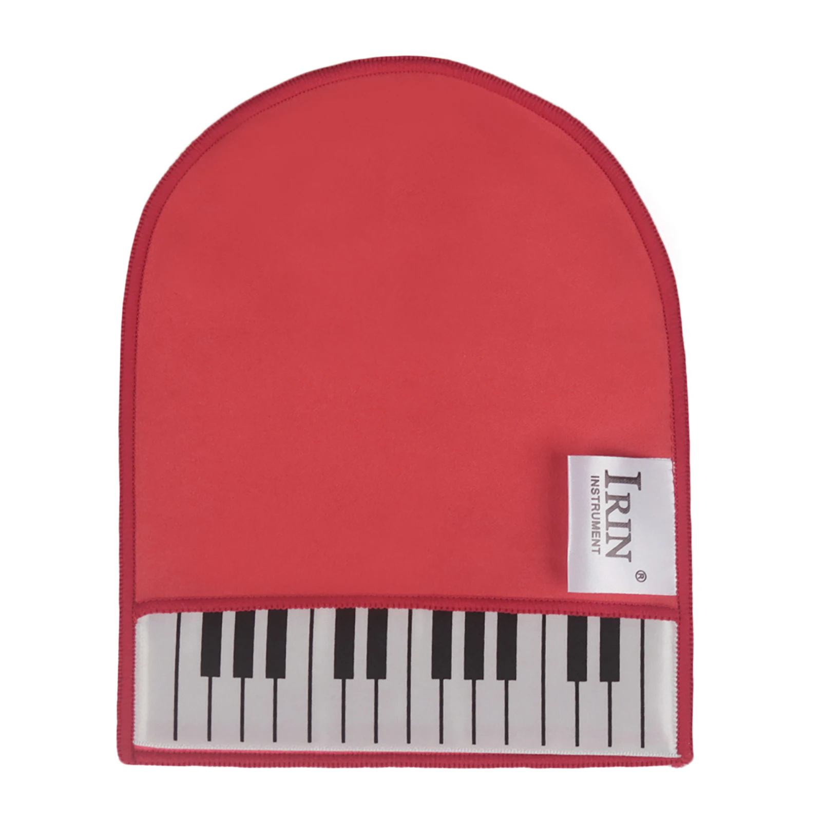 Piano Keys Clean Glove Musical Instrument Cleaning Cloth Soft Microfiber with Piano Keyboard Pattern Design Red