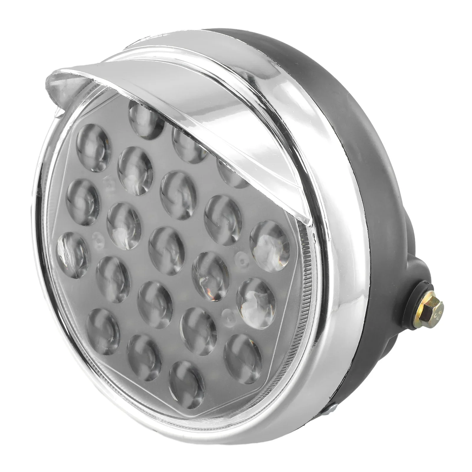 Waterproof LED Headlight for Tricycle Electric Bike 12V80V 81216 Beads Silver/Black Rainproof Level Life Waterproof