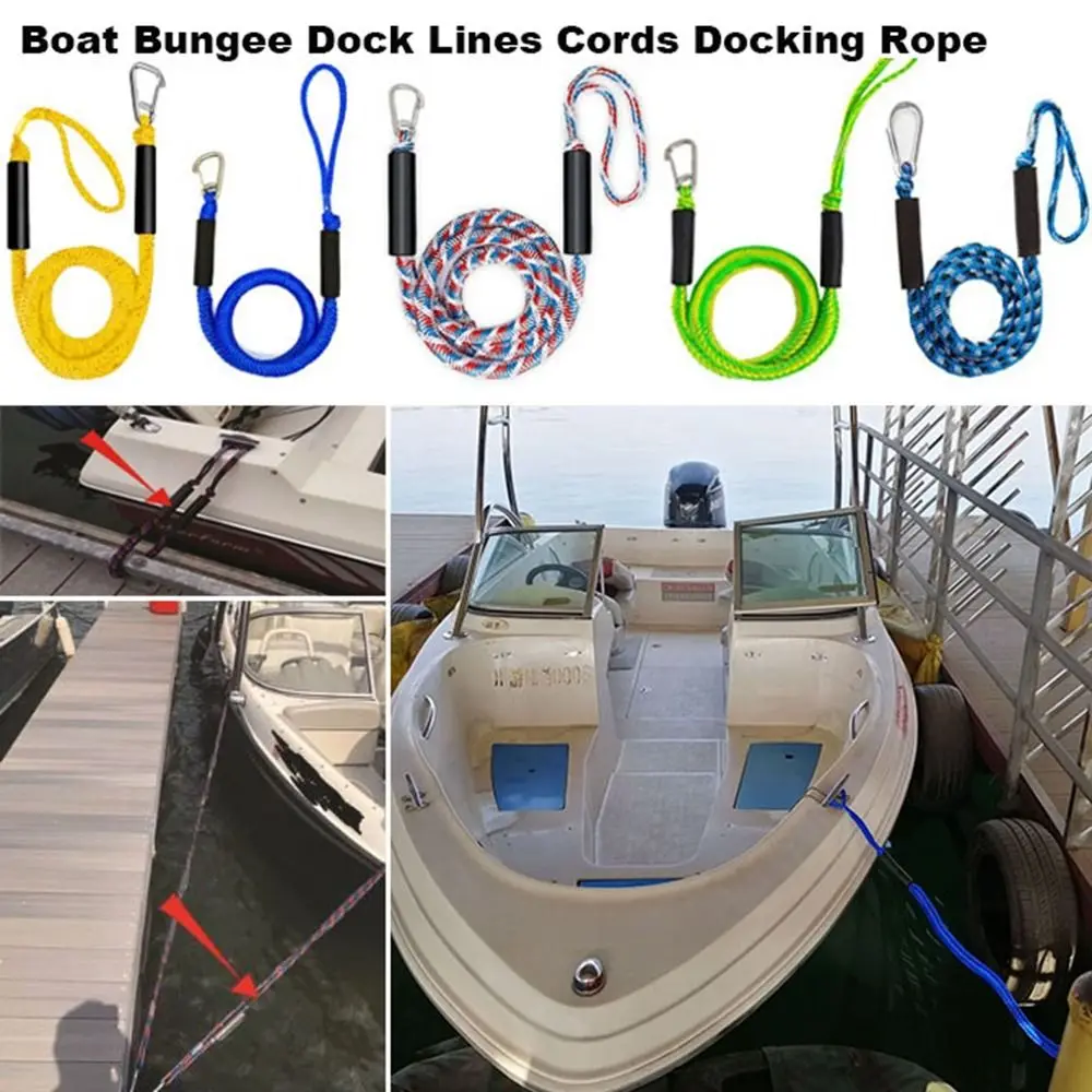 Alta calidad 1,2 m Kayak barco Bungee elástico 10 colores embarcaciones mar Doos Jet Ski pontón canoa cuerda de acoplamiento accesorios al aire libre