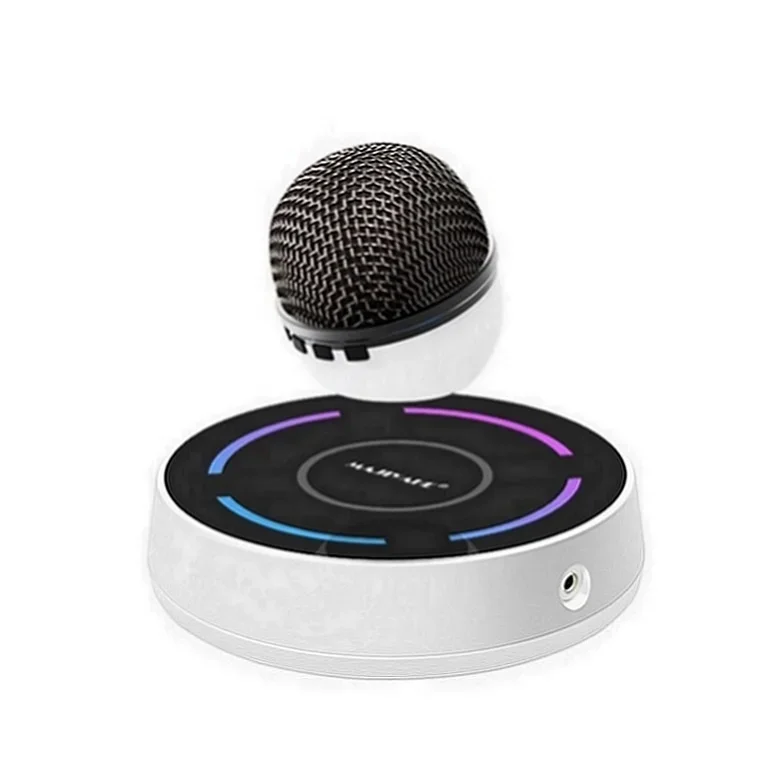 New Creative Magnetic Suspension USB Wireless Gaming Karaoke Audio Stream Noise Cancelling Microphone For Professional Recording