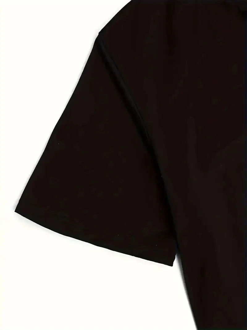 تي شيرت نسائي بمقاسات كبيرة، تي شيرت بأكمام قصيرة ورقبة دائرية مطبوع عليه حروف، بلوزة كاجوال للربيع والصيف للنساء #3